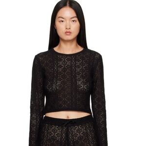 Saturdays NYC Cotton Long Sleeve Rib Knit Crewneck